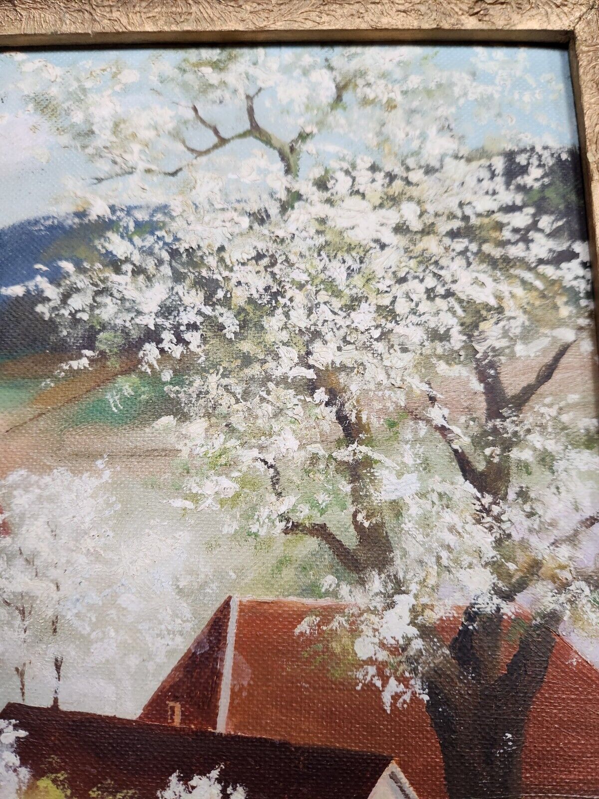H. VOLZ Early 1900s Original Landscape Village Paintings