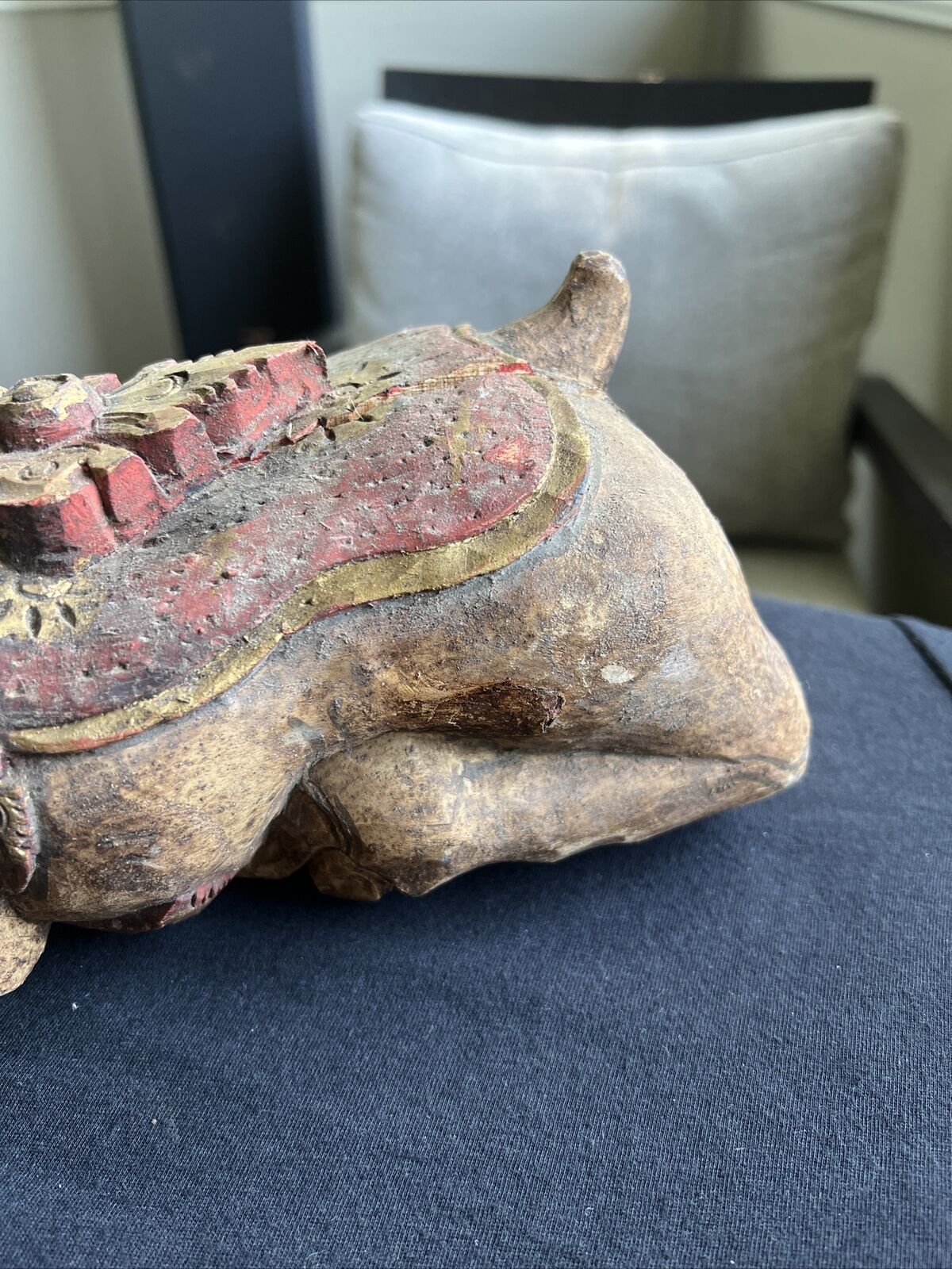 1700's Rare Wood Hand Carved Horse Figure