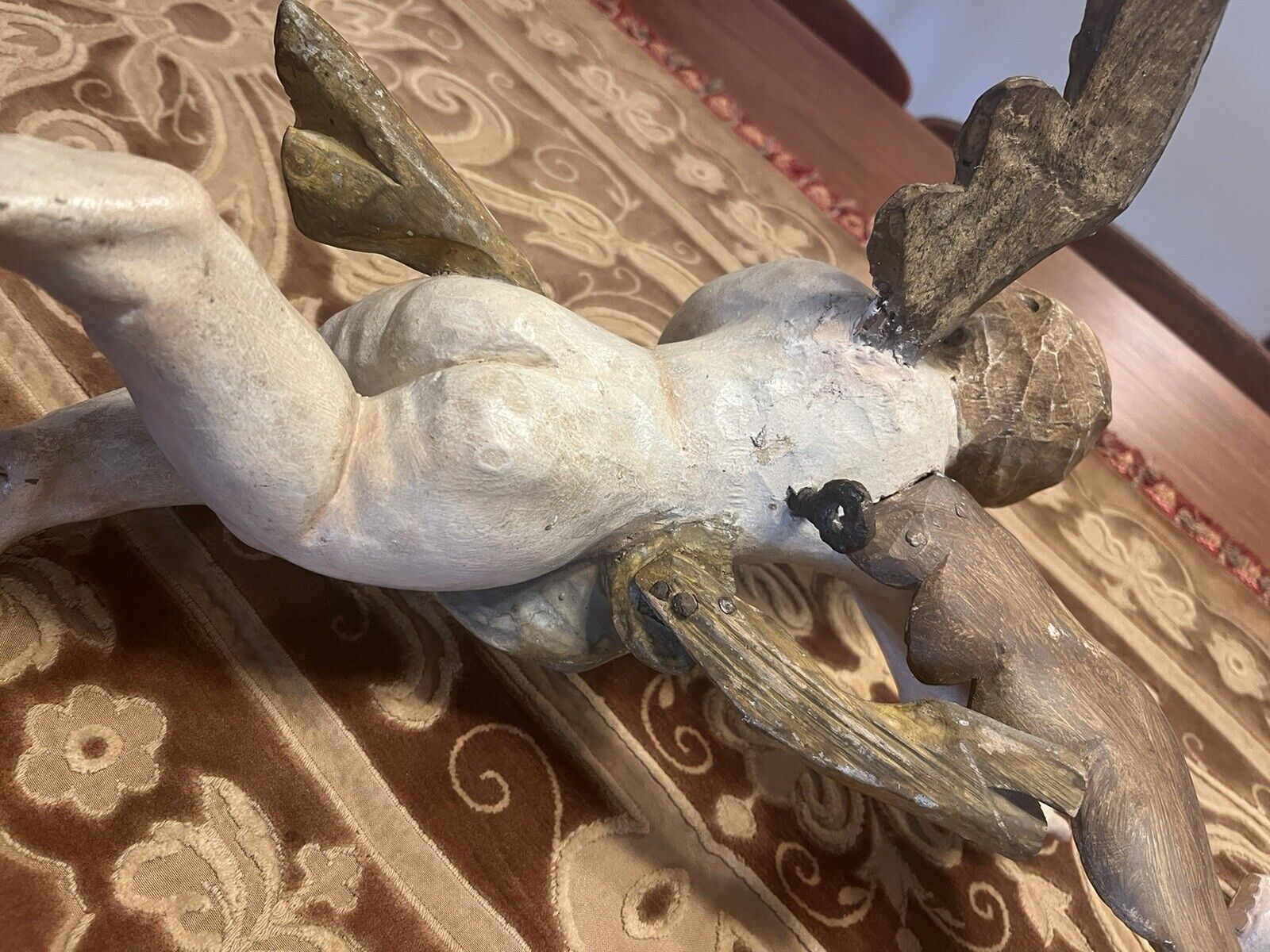 Antique Pair of German Putti Angels, 18th Century