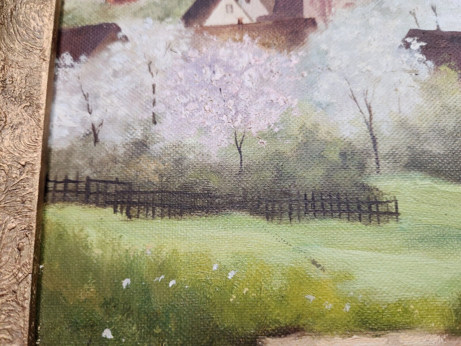 H. VOLZ Early 1900s Original Landscape Village Paintings