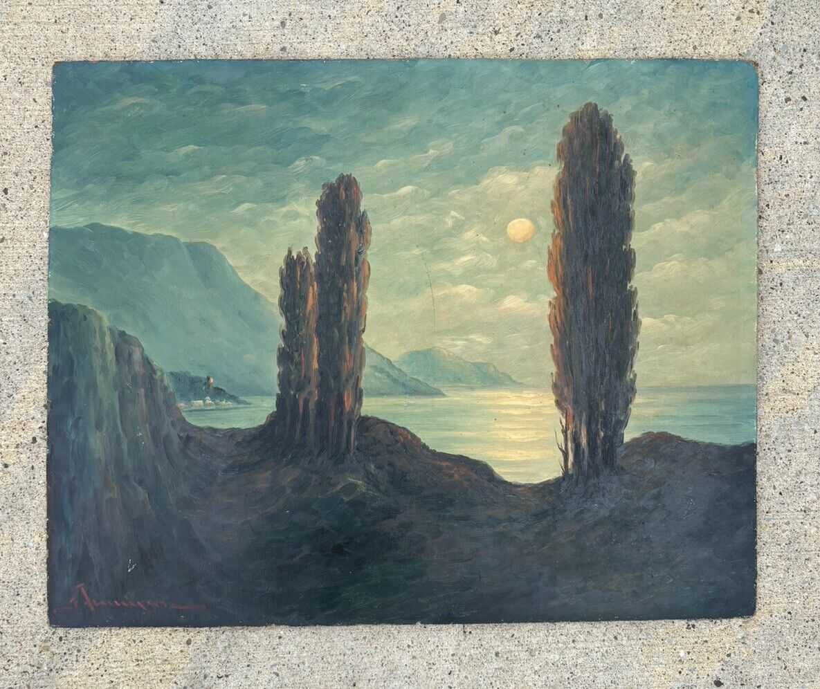 Early 1900’s Signed Vintage Seascape Painting