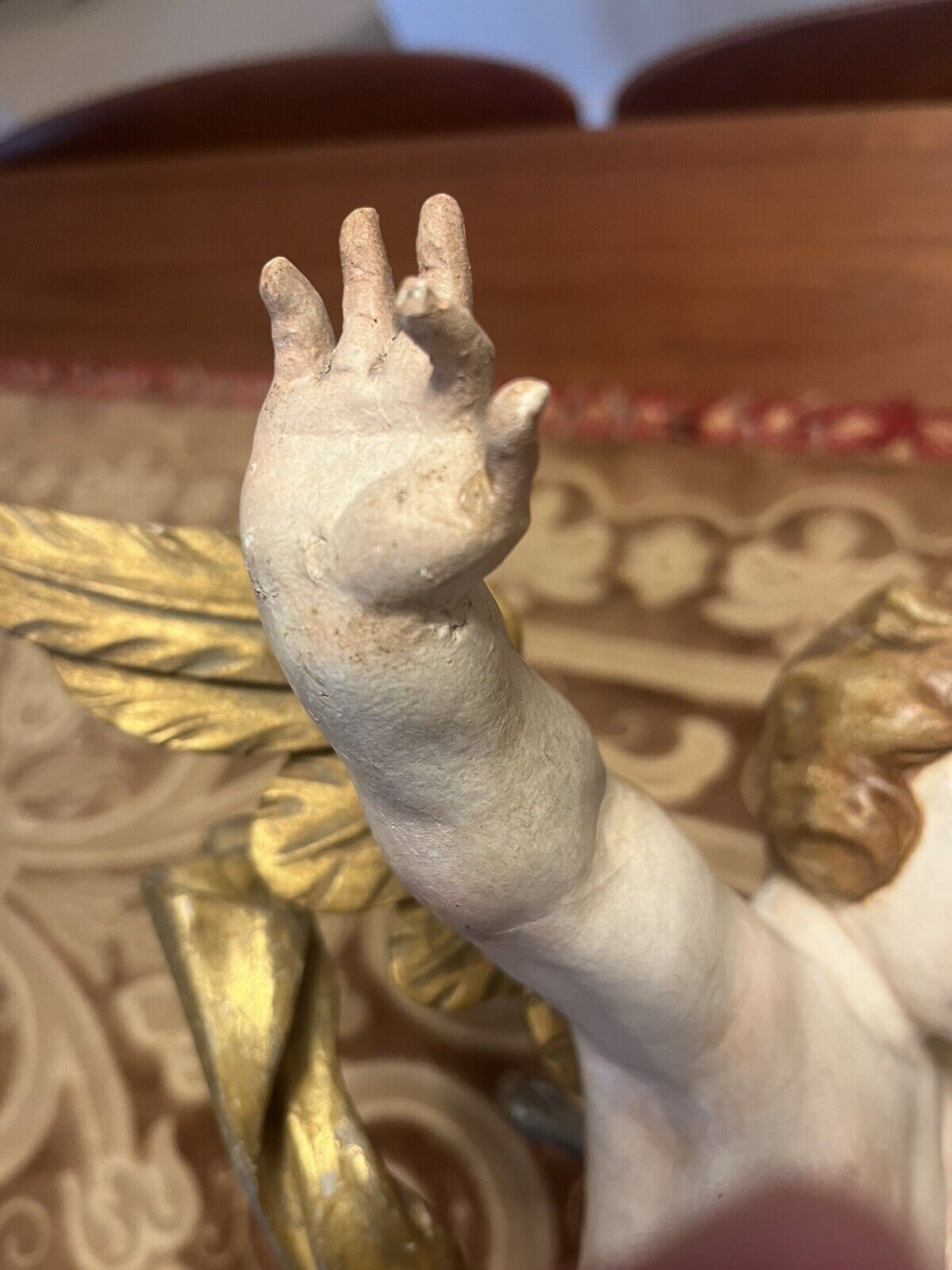 Antique Pair of German Putti Angels, 18th Century