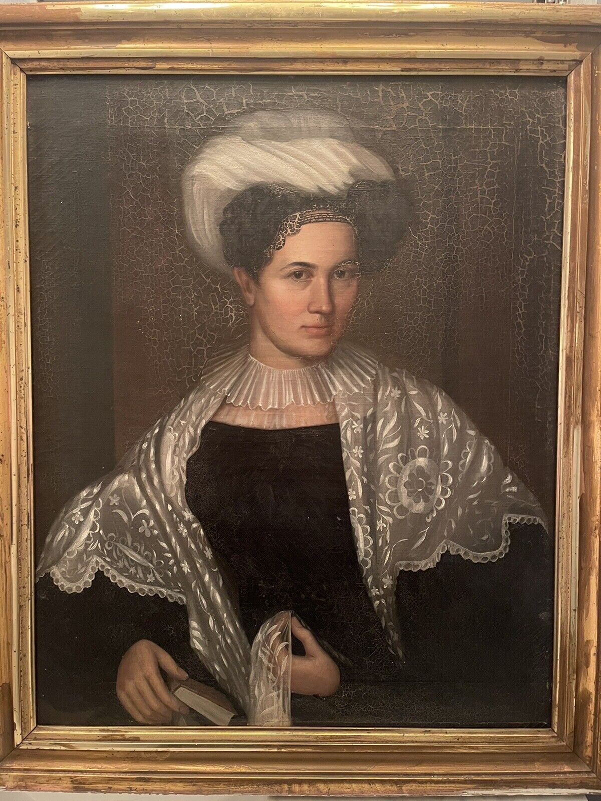 1800s American Federal Portrait Oil Paintings - Henry & Lydia Flint