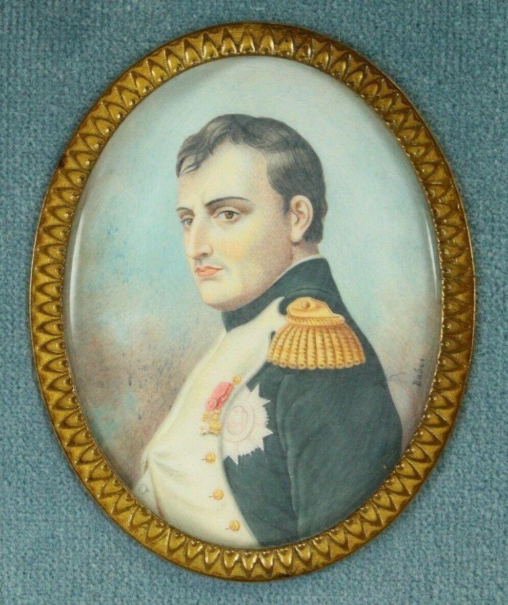 1800's Miniature Portraits Triptych - Napoleon, Josephine, Marie Louise