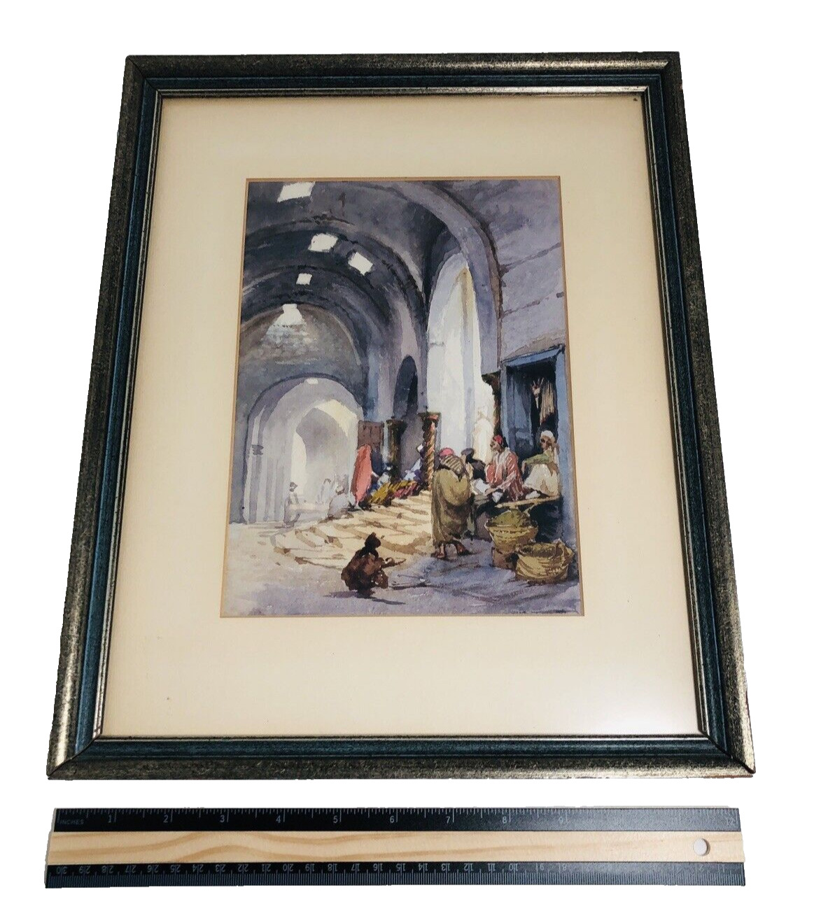 Watercolor Painting Algiers 1800's by Gabriele Carelli