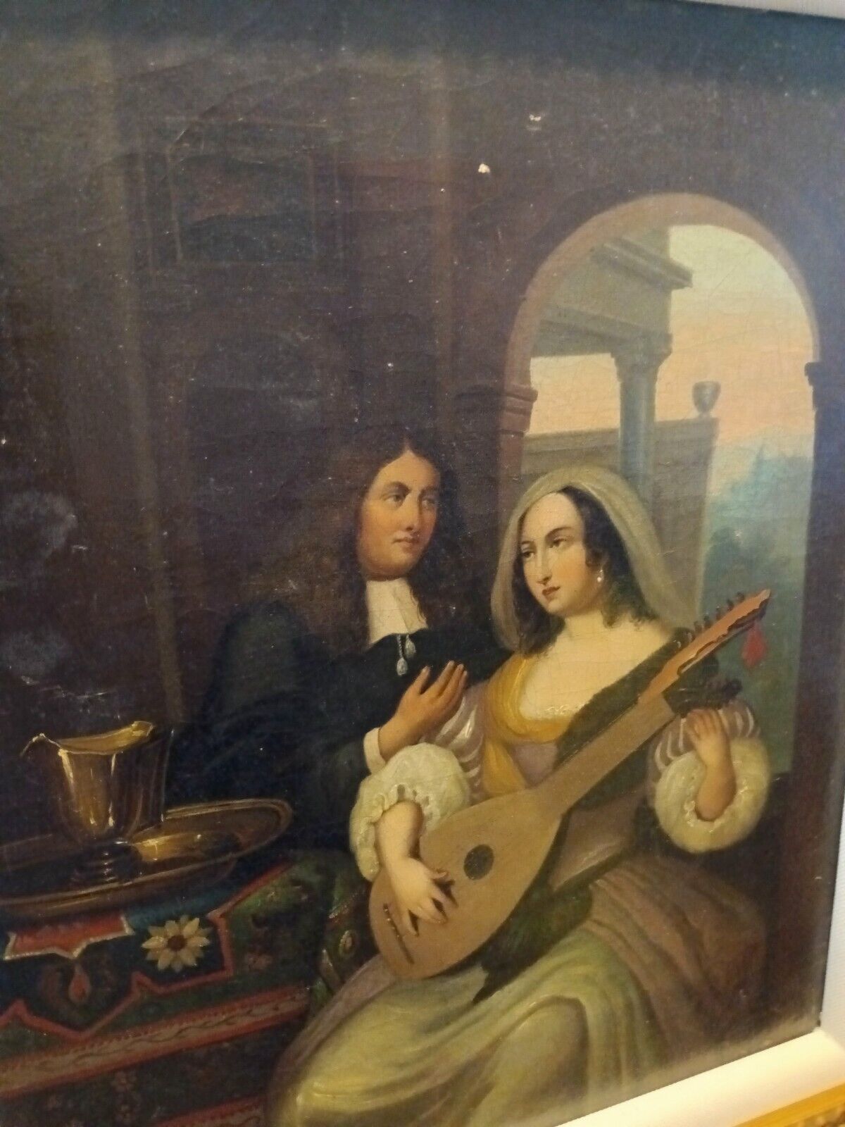 Antique Oil Painting by Franciscus Sylvius & Wife