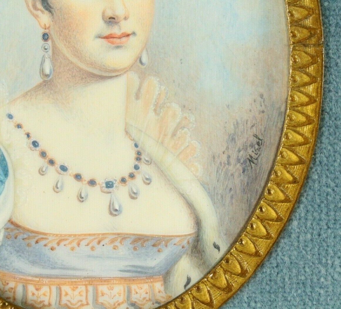 1800's Miniature Portraits Triptych - Napoleon, Josephine, Marie Louise