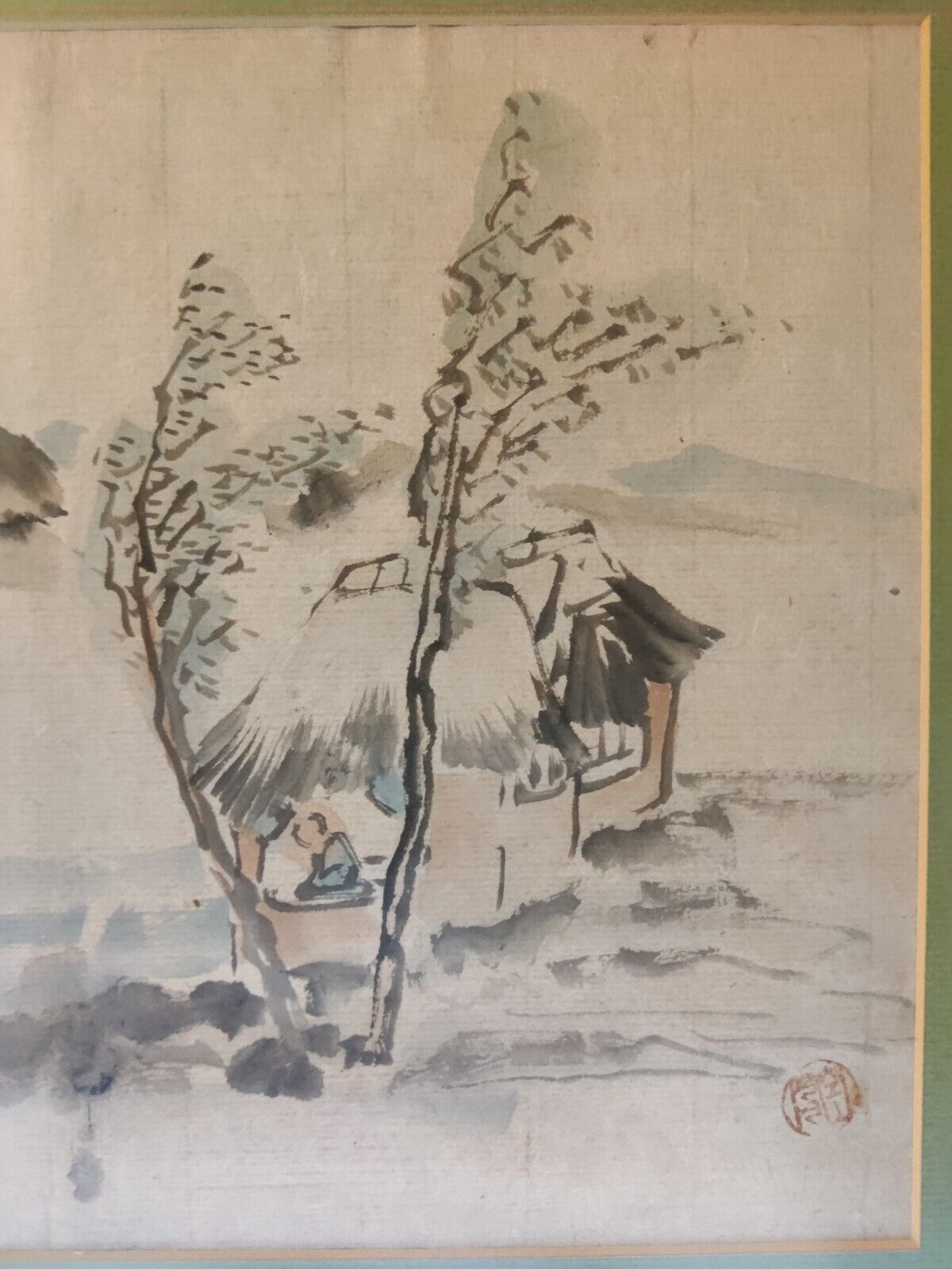 1700s Qing Chinese Watercolor Ink Brush Painting Kongshan