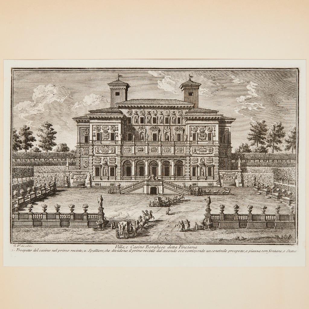 Giuseppe Vasi Engravings - Rome Santissima Trinita Collection