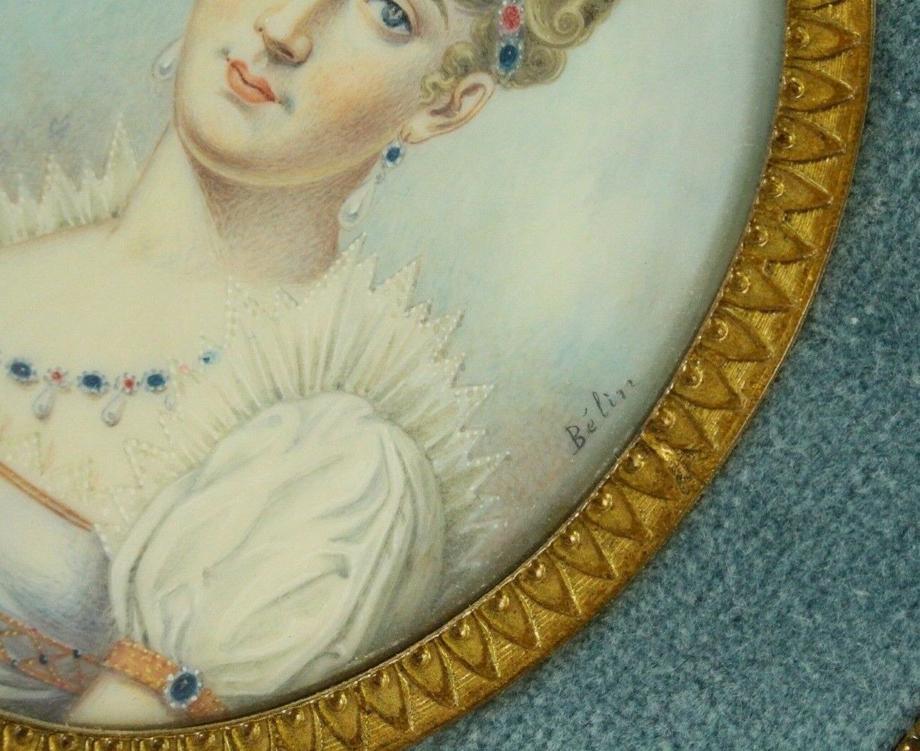 1800's Miniature Portraits Triptych - Napoleon, Josephine, Marie Louise