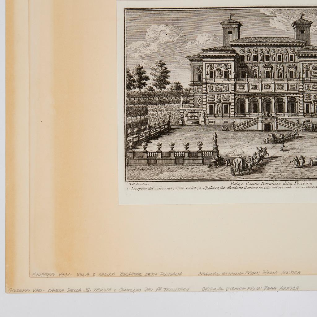Giuseppe Vasi Engravings - Rome Santissima Trinita Collection