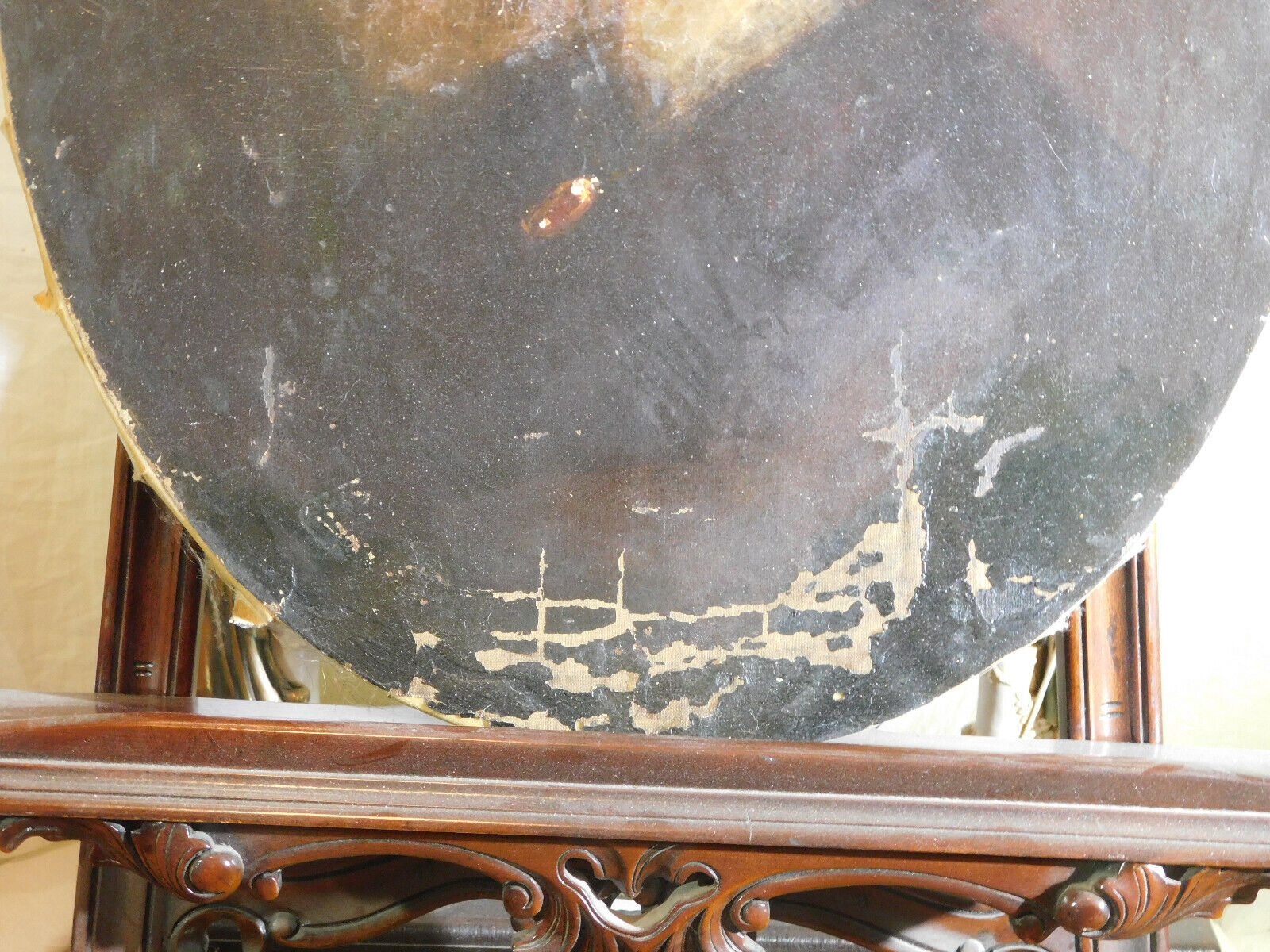 1700's Matriarch Family Portrait in Oval Wood Frame
