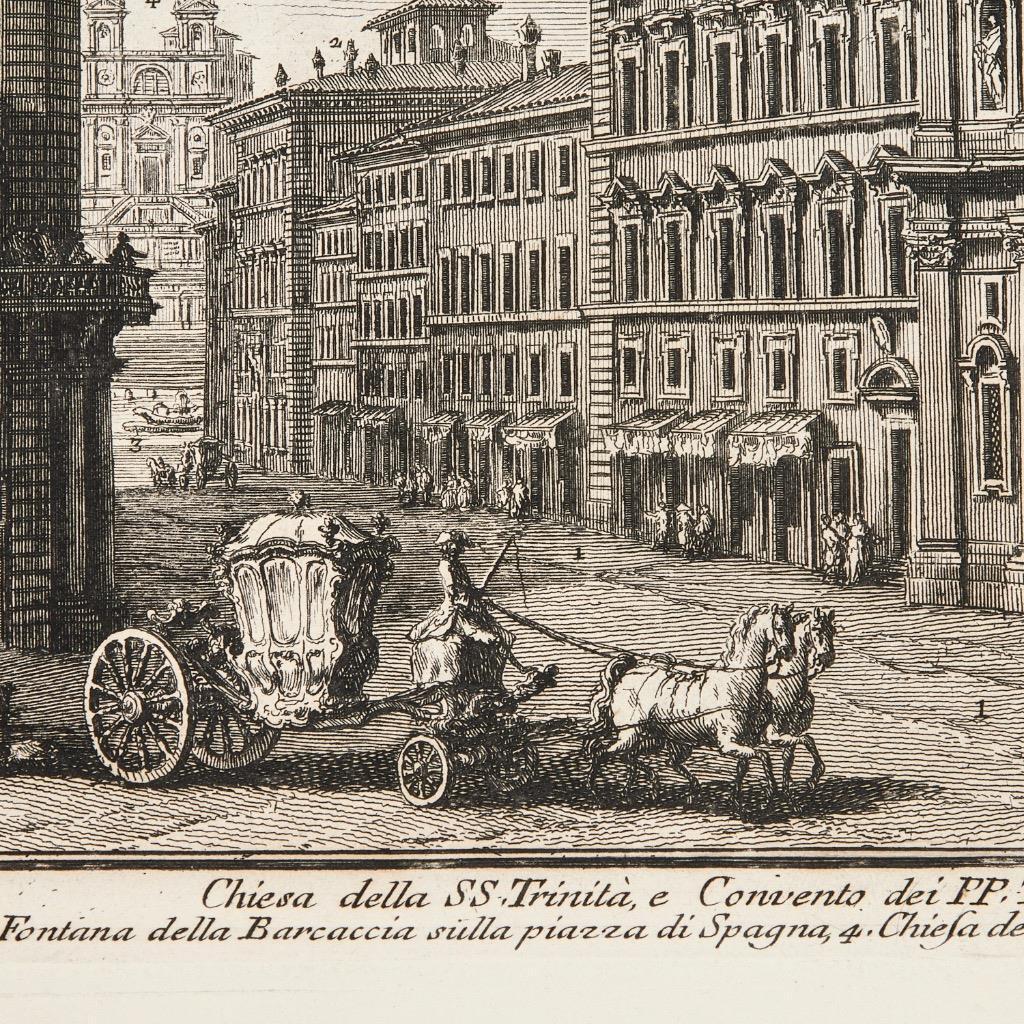 Giuseppe Vasi Engravings - Rome Santissima Trinita Collection