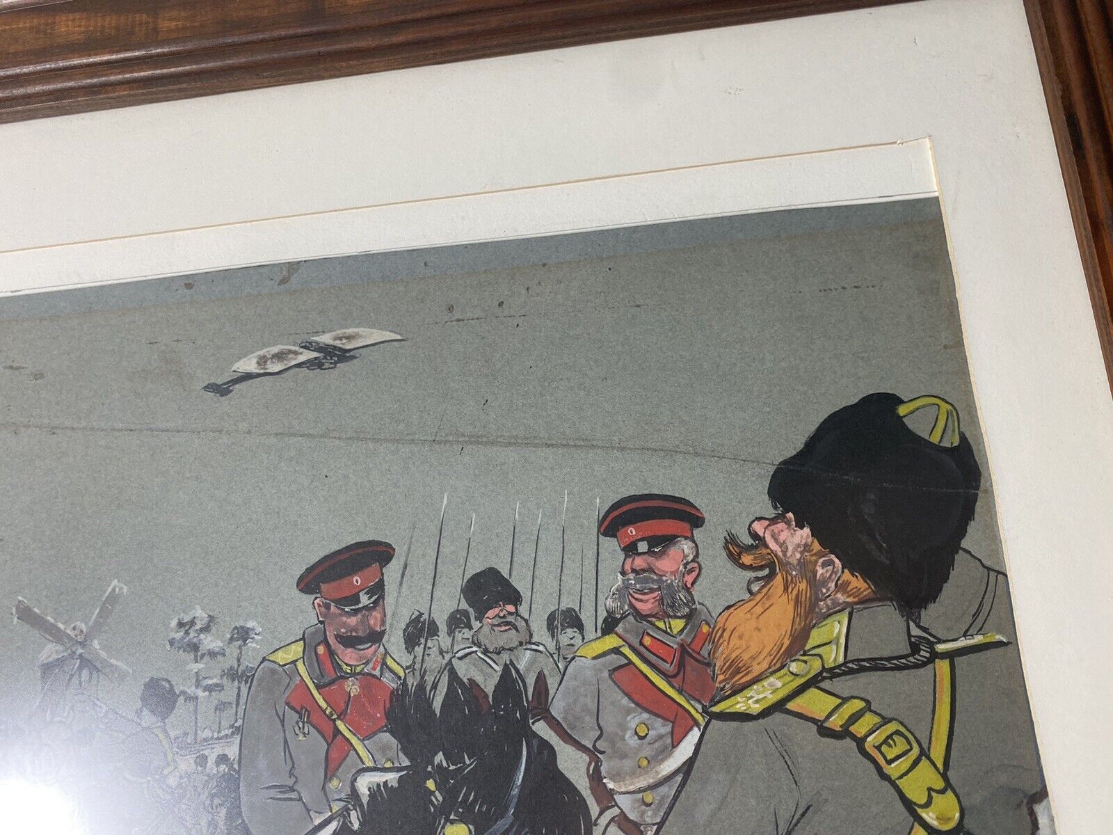 WWI Era Watercolor Gouache Propaganda Cossacks Illustration Art