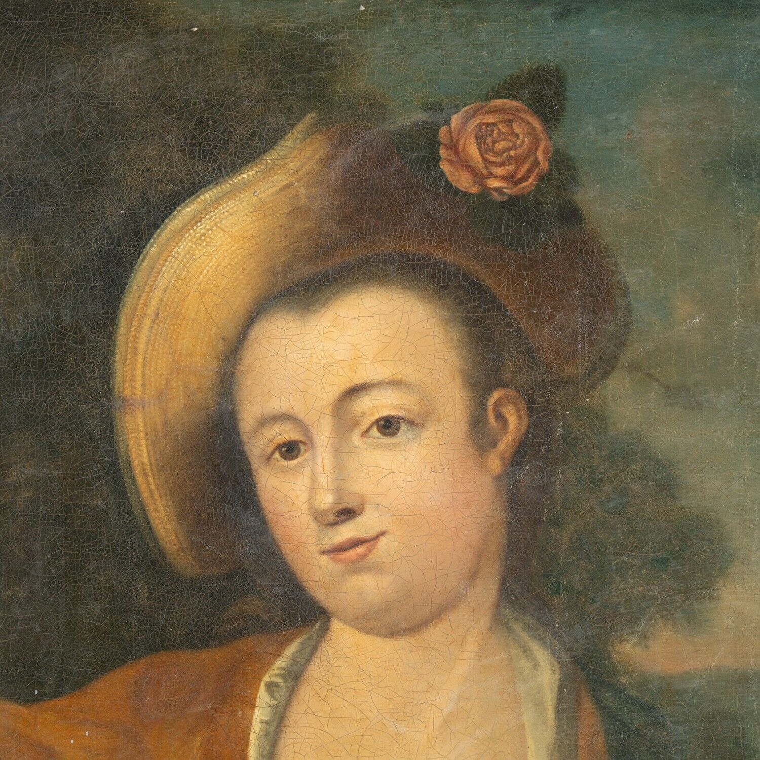 Oil on Canvas Portrait of Lady with Riding Crop