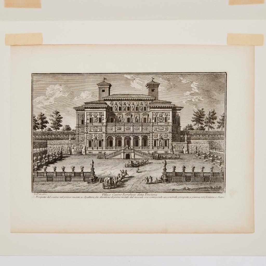 Giuseppe Vasi Engravings - Rome Santissima Trinita Collection