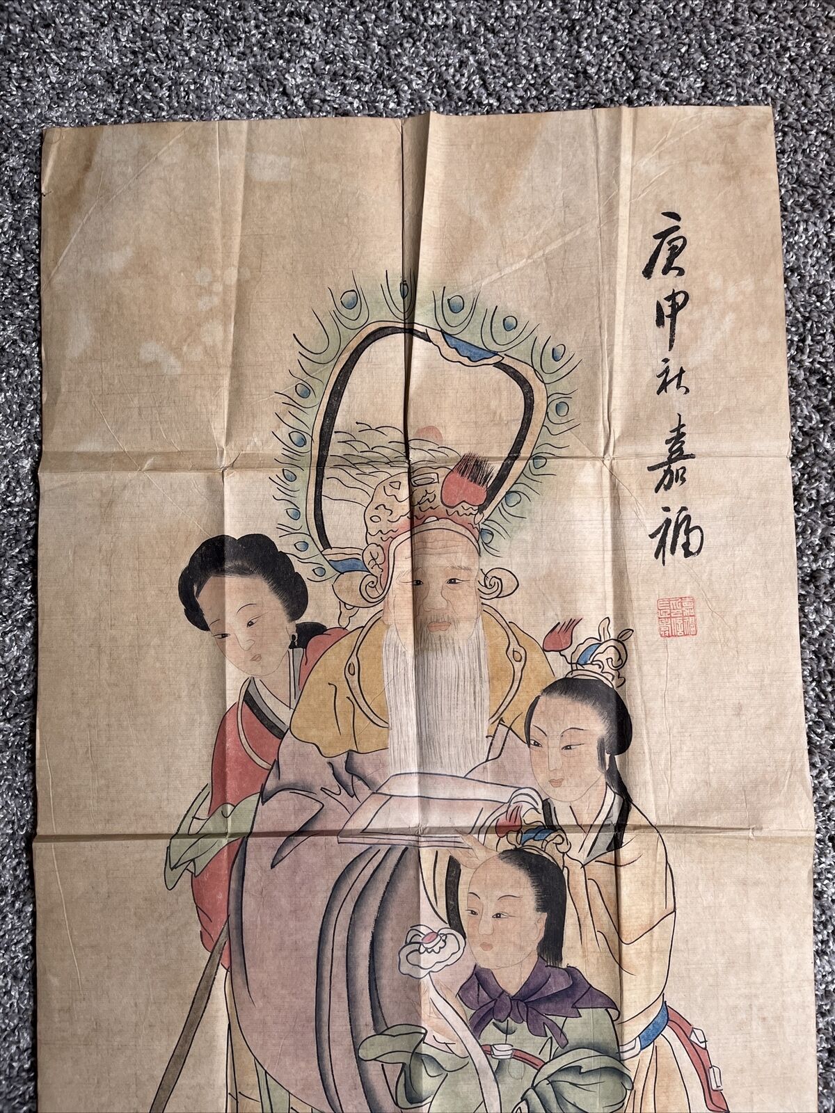 Hand Painted 1700s Japanese Geisha Girls on Rice Paper
