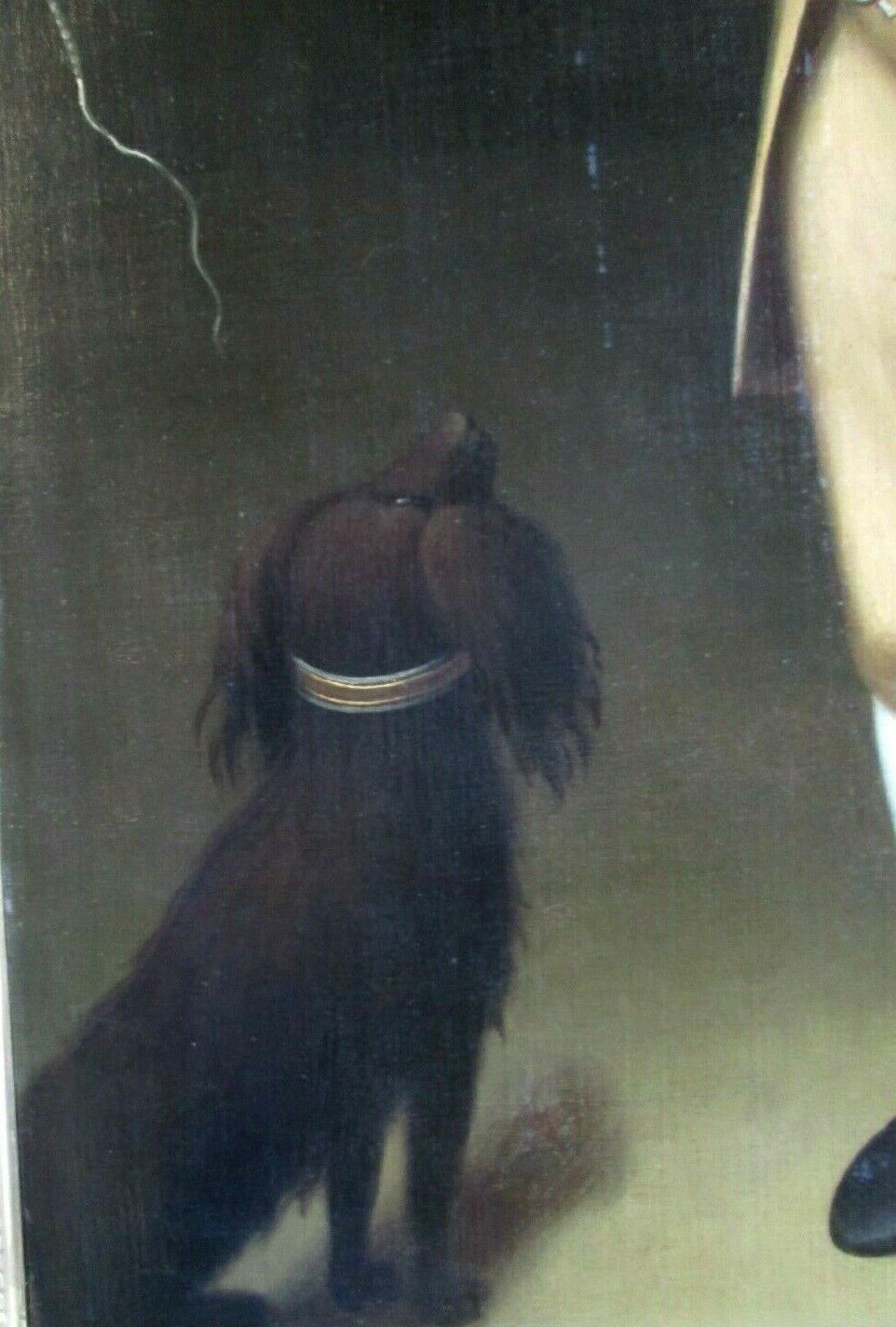 18th Century Framed American Portrait Painting - Boy with Dog