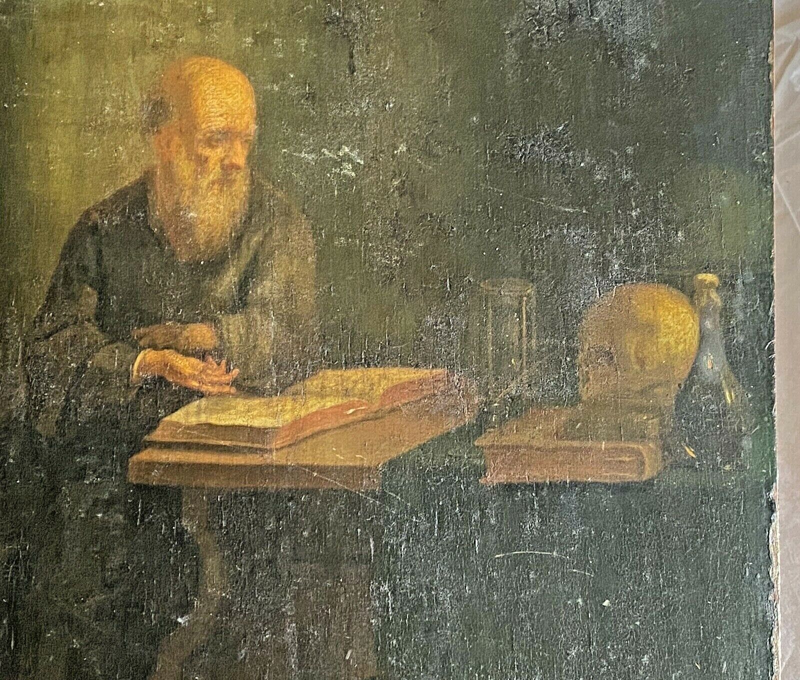 17th Century Antique Oil Painting of St. Jerome