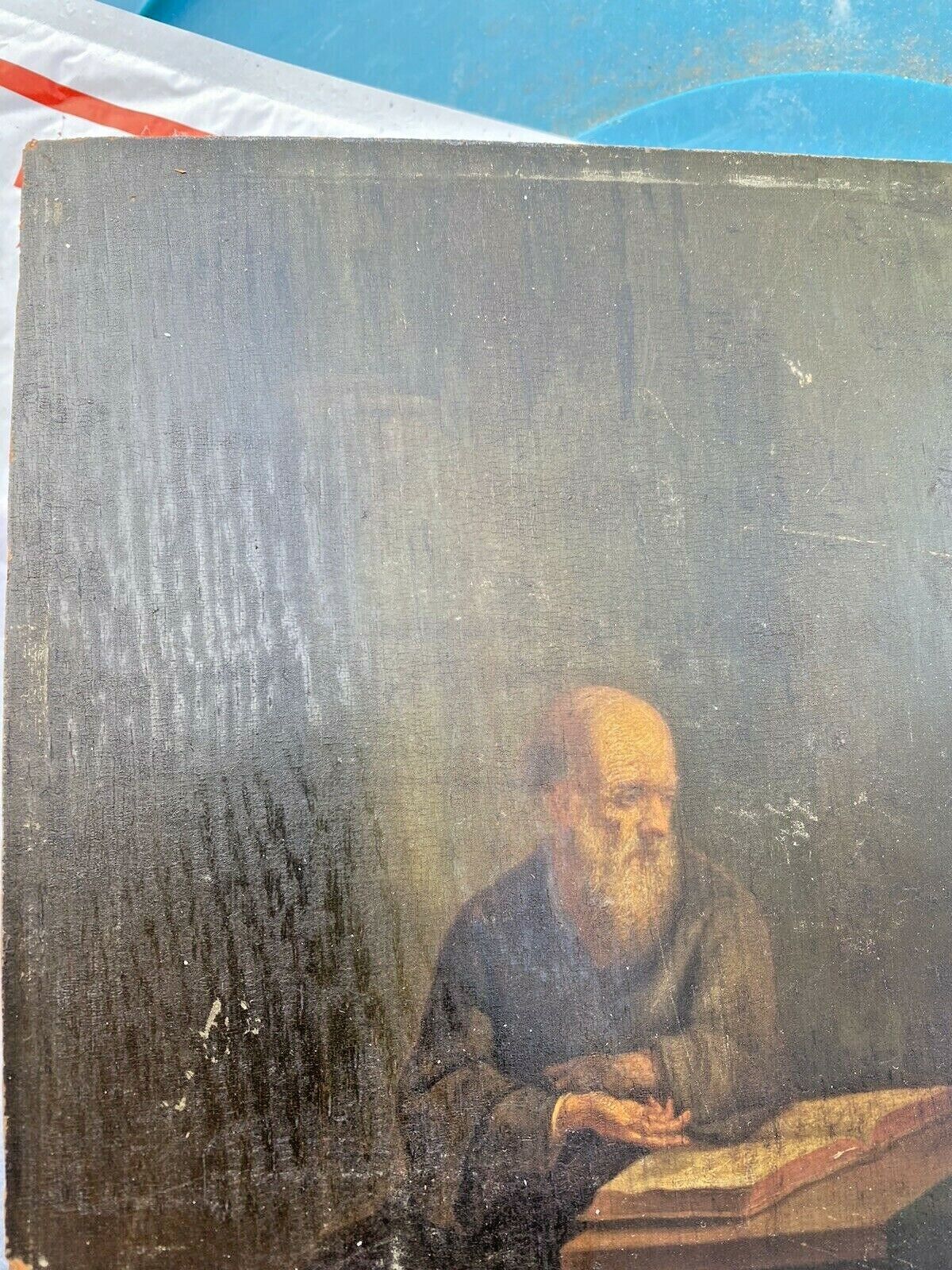 17th Century Antique Oil Painting of St. Jerome