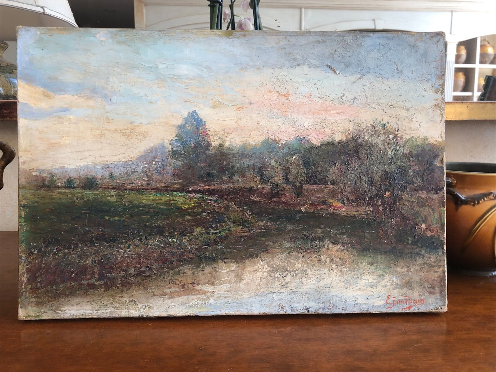 Impressionist Landscape of Loire Valley, Late 1800s