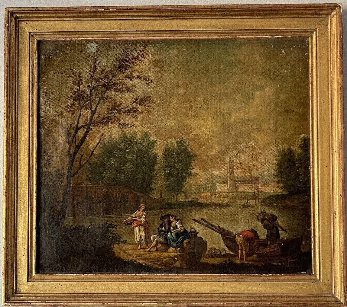 19th Century Landscape Impressionist Painting English Dutch Art