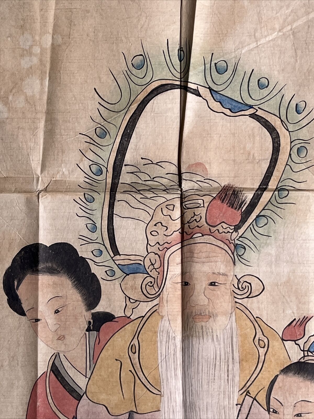 Hand Painted 1700s Japanese Geisha Girls on Rice Paper