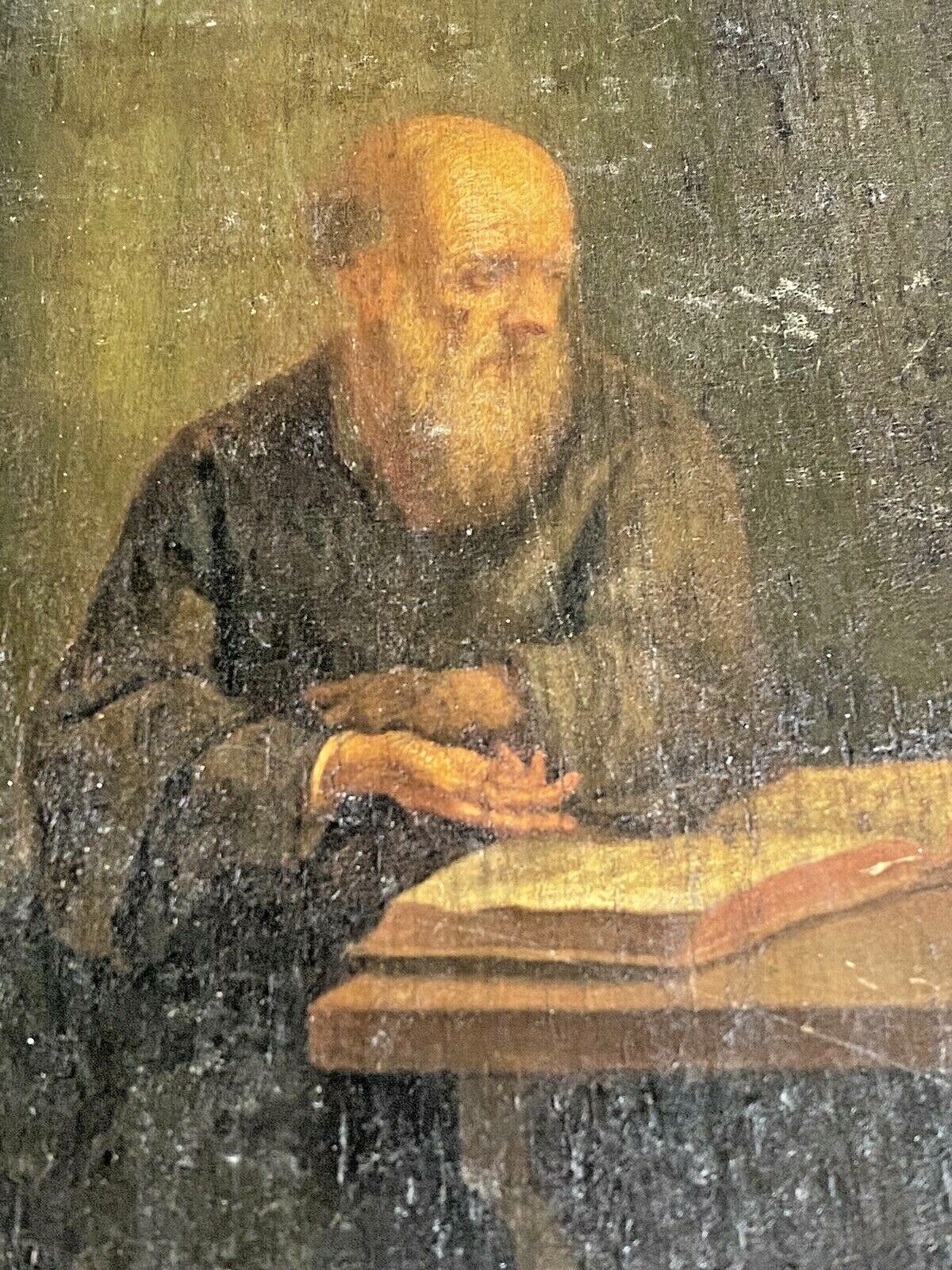 17th Century Antique Oil Painting of St. Jerome