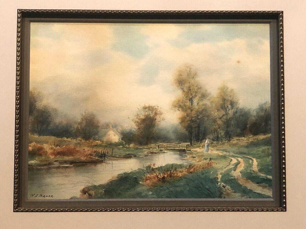 Signed William Cornelis Bauer Landscape Painting - Rare Artist