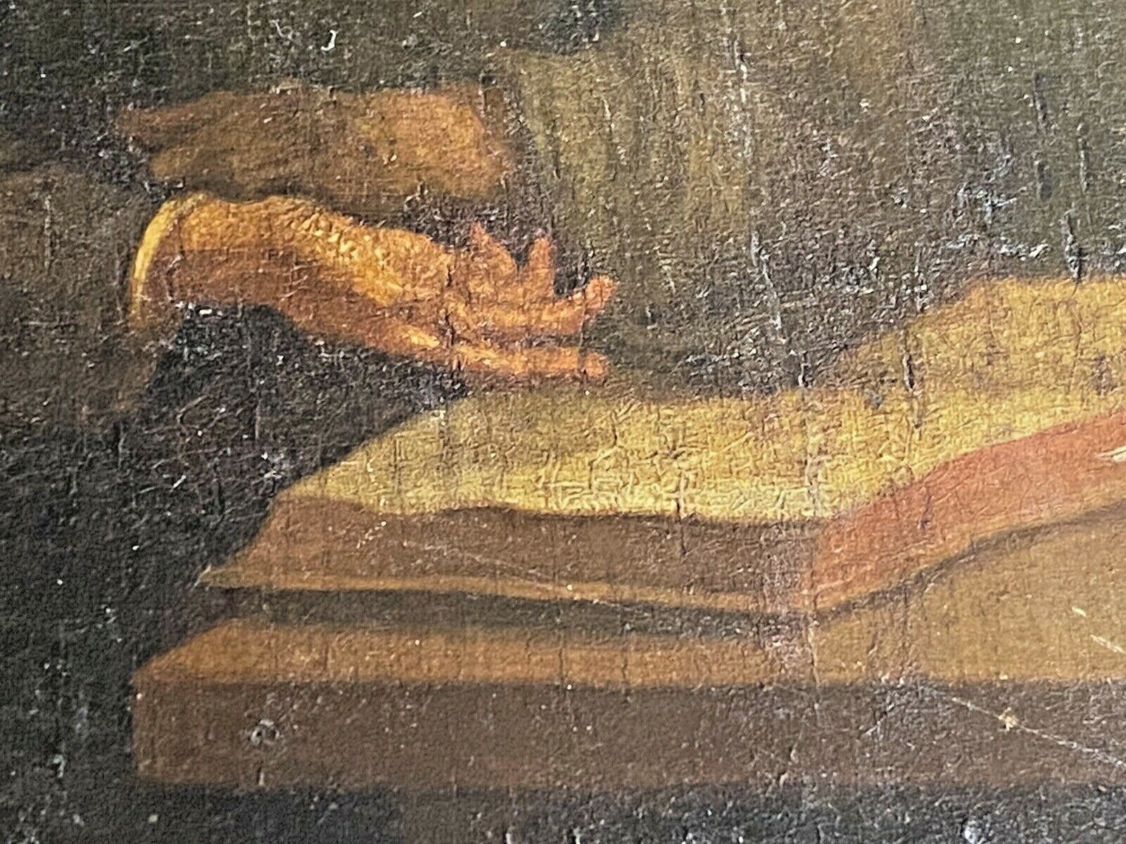 17th Century Antique Oil Painting of St. Jerome