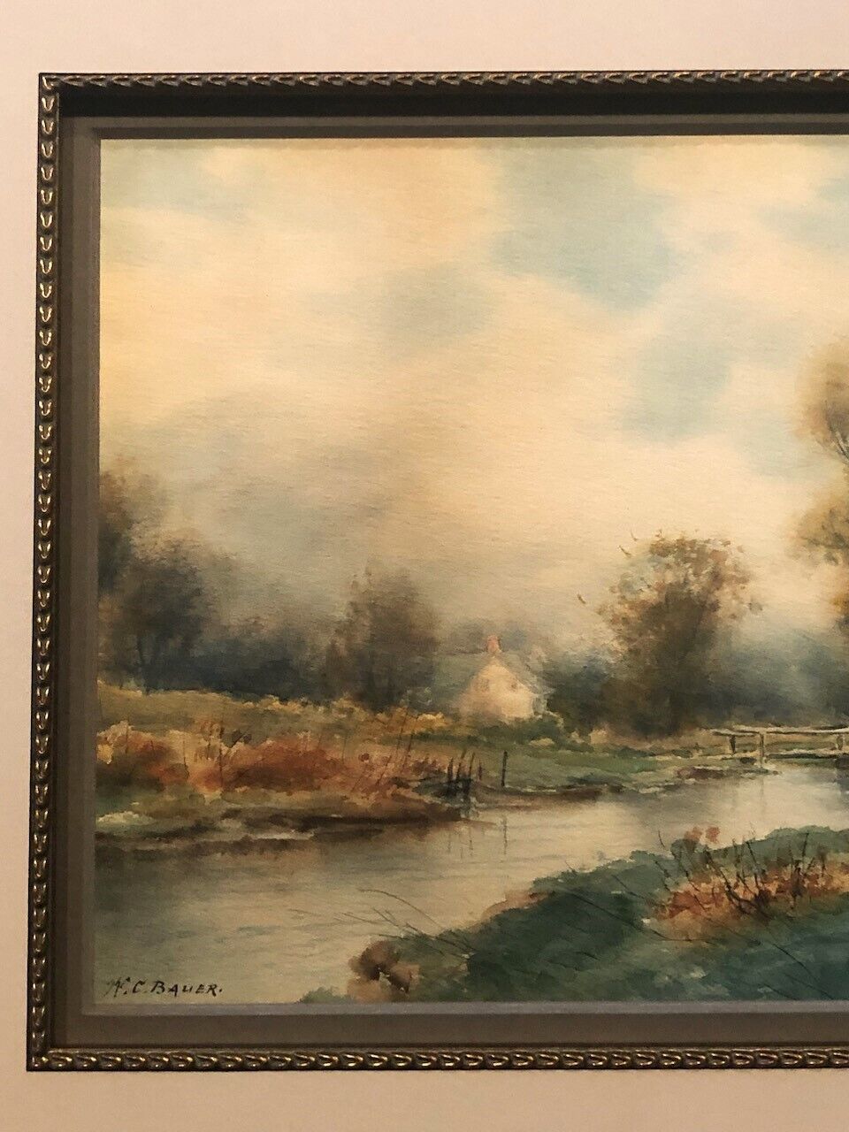 Signed William Cornelis Bauer Landscape Painting - Rare Artist