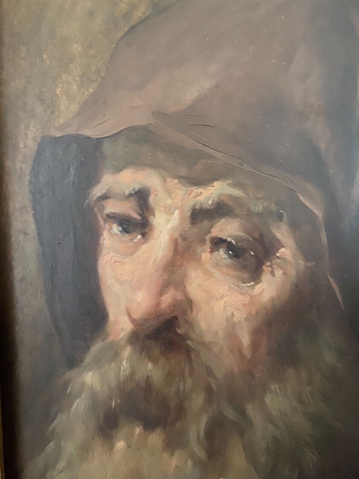 17th Century Italian Sad Monk Oil Portrait Painting