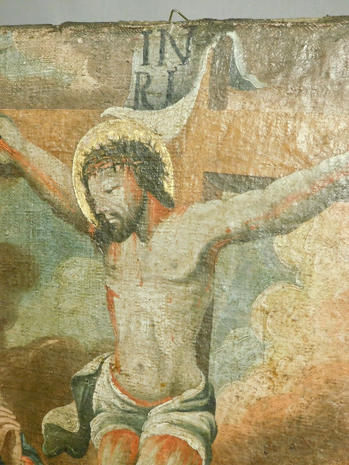 18th Century Swiss Folk Art Crucifixion Altarpiece