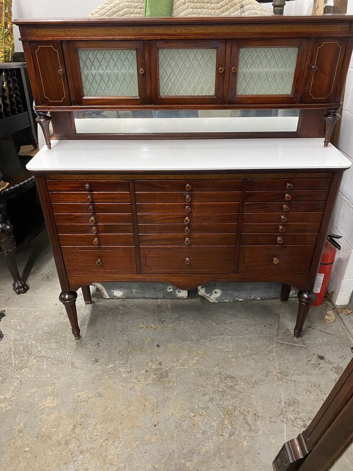 Inlaid Mahogany Victorian Dental Cabinet