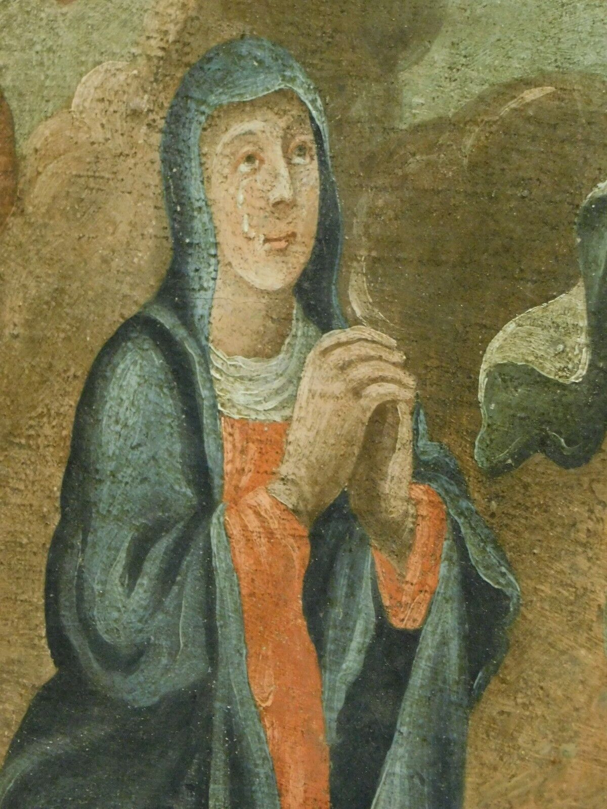 18th Century Swiss Folk Art Crucifixion Altarpiece