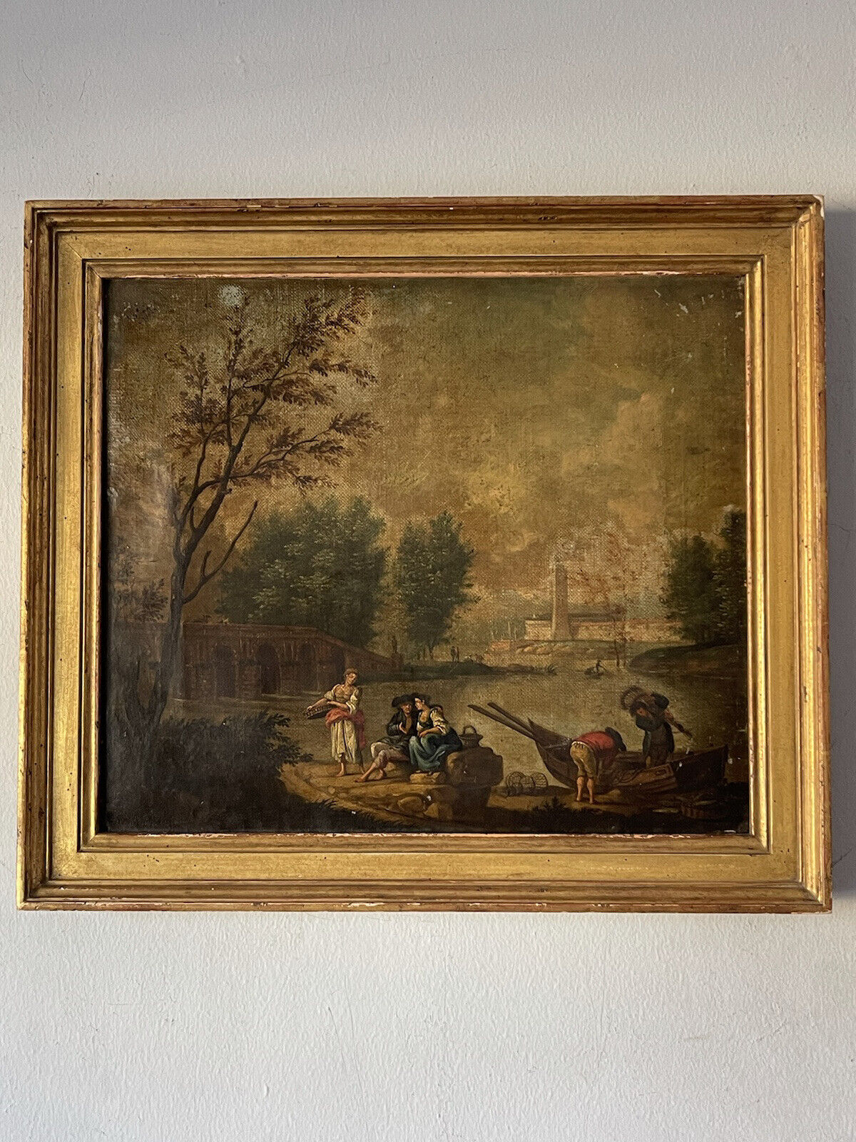 19th Century Landscape Impressionist Painting English Dutch Art