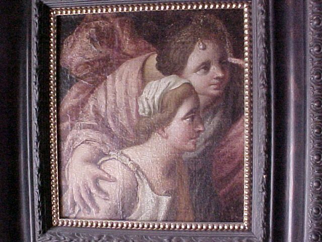 Flemish Oil on Canvas with Renaissance Figures, 1600s