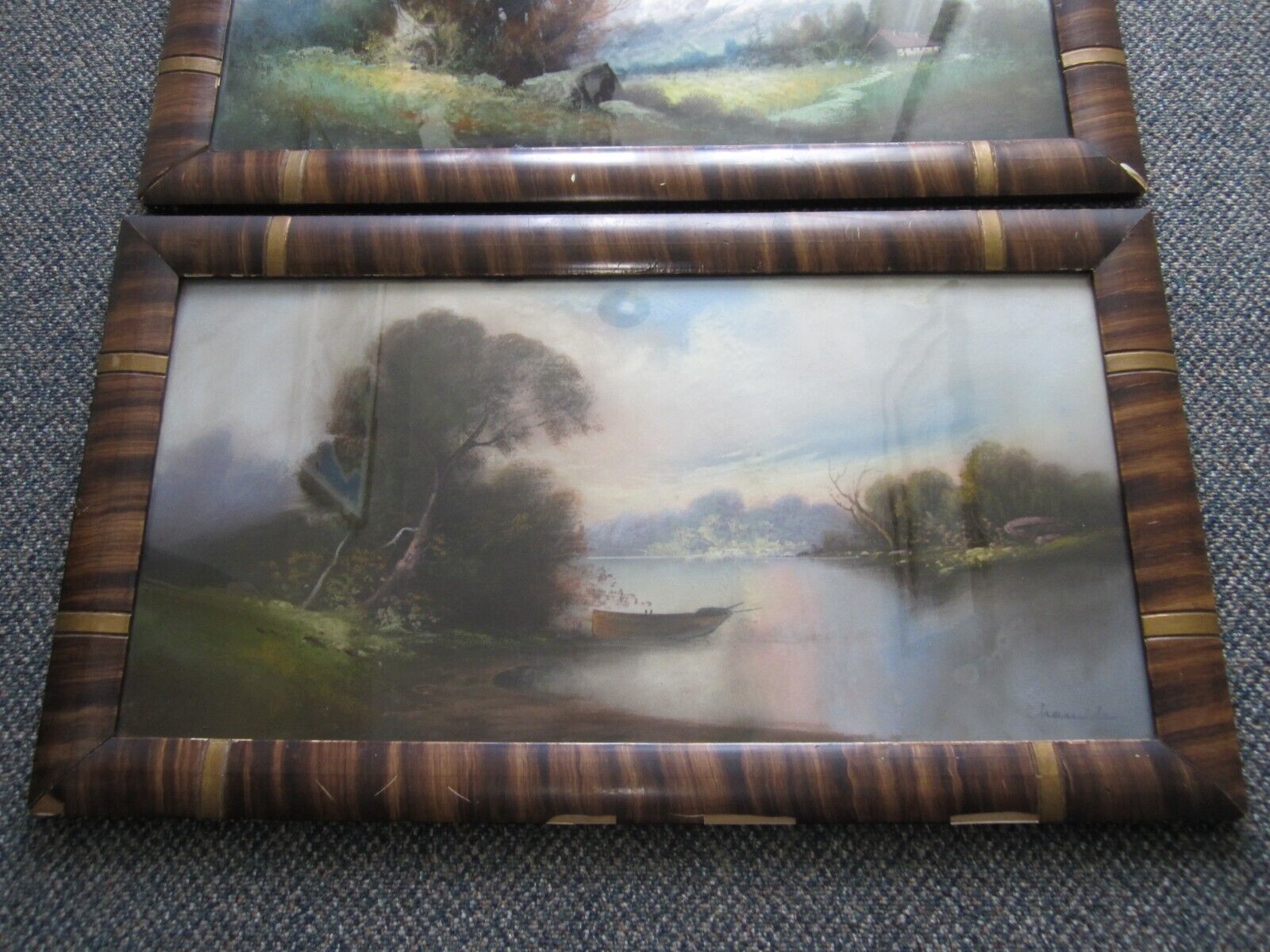 1800s William Henry Chandler Pastel Paintings - Signed Pair