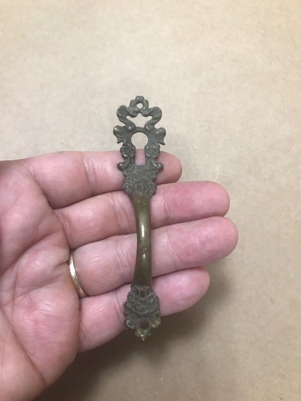 Victorian gilded brass China cabinet original per pull