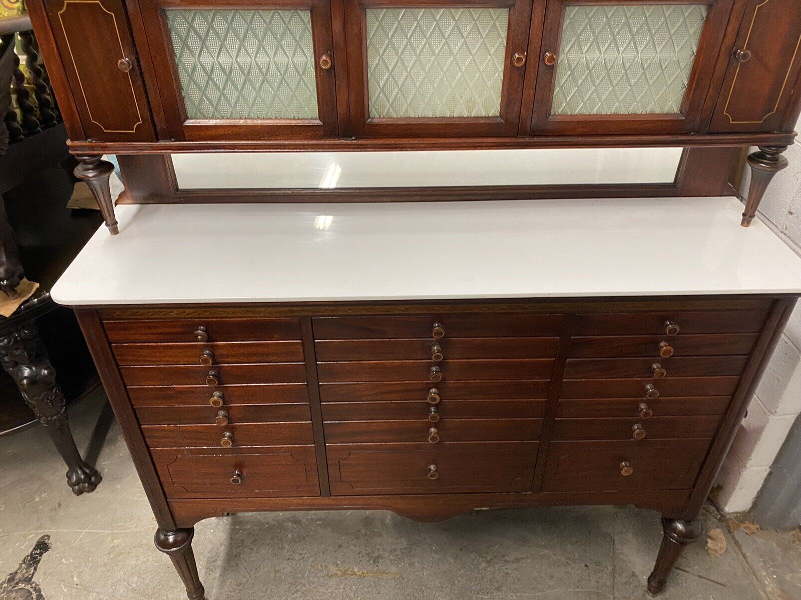 Inlaid Mahogany Victorian Dental Cabinet