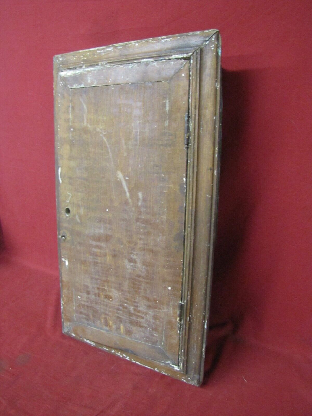 1920s Antique Wood Medicine Cabinet with 3 Shelves