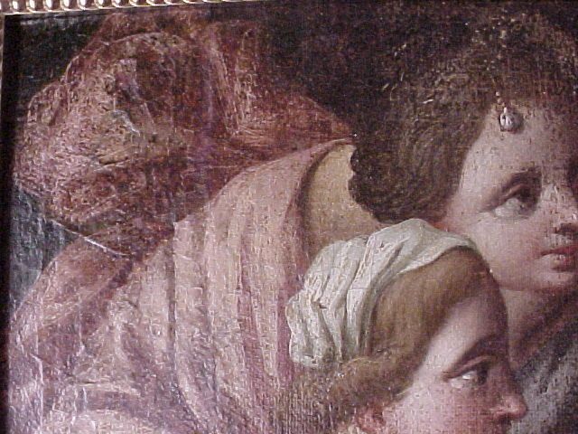 Flemish Oil on Canvas with Renaissance Figures, 1600s