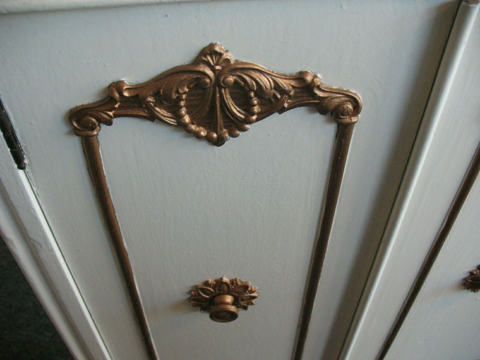 Victorian Radio Cabinet with Gold Scrolled Cornice