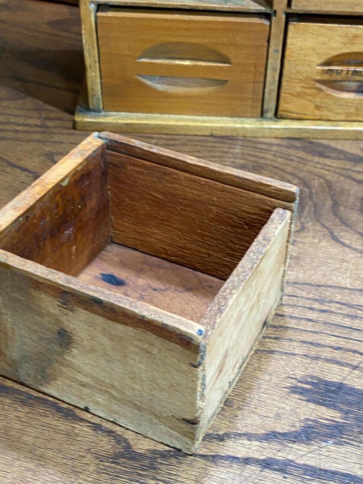 Victorian Era Kitchen Wall Spice Cabinet with 8 Drawers