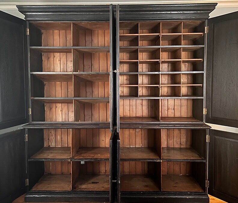 Antique English Regency double library cabinet, 19th century