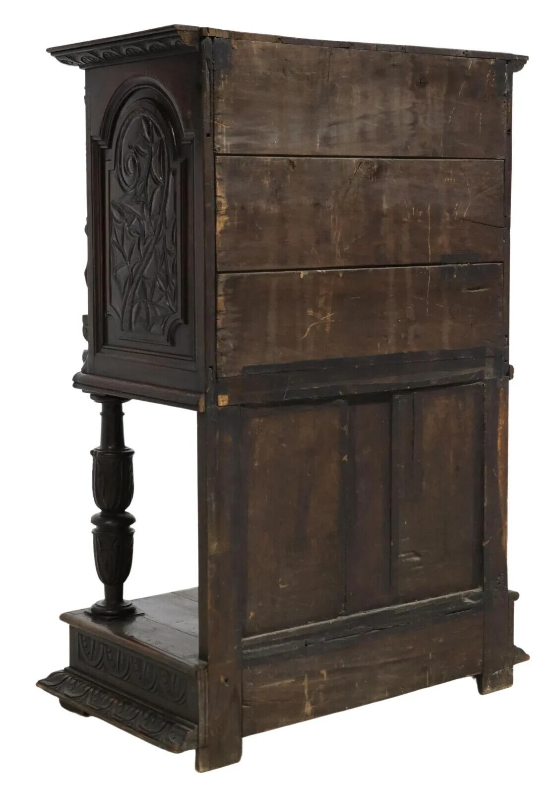 French Renaissance Revival Oak Cupboard with Mask Detail