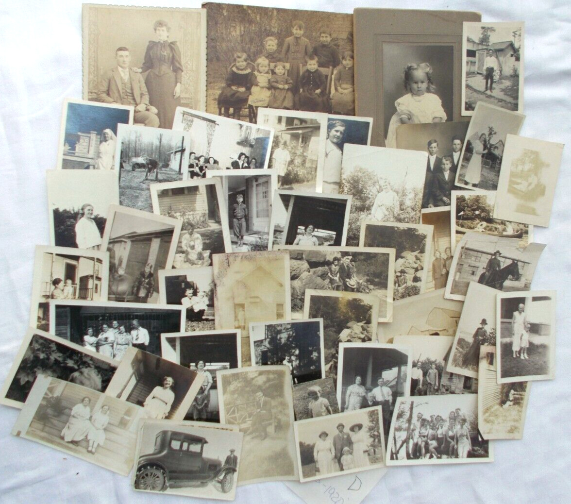 45 Antique B&W Photographs 1910's - 1920's Children