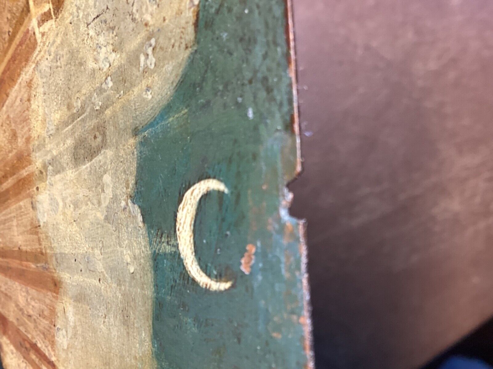 Late 1600's Spanish Antique Painting on Copper Blessed Virgin