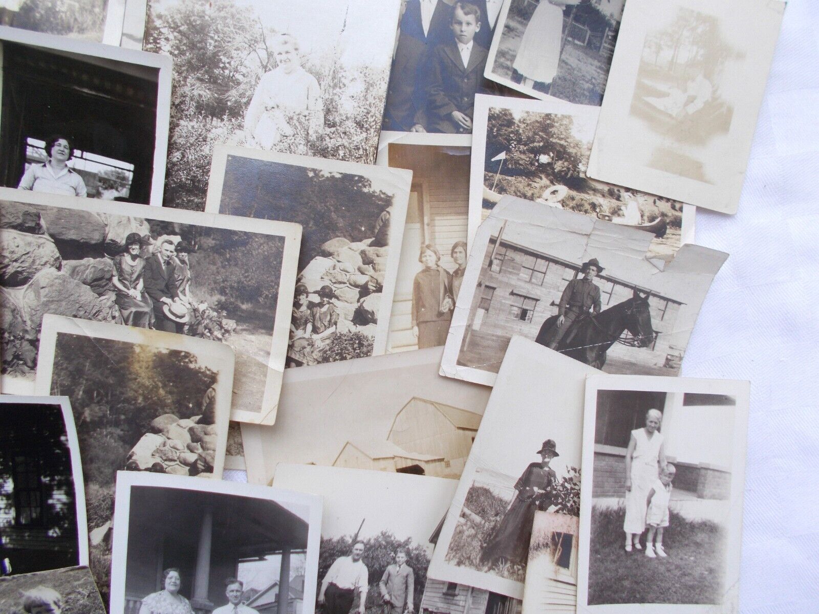 45 Antique B&W Photographs 1910's - 1920's Children
