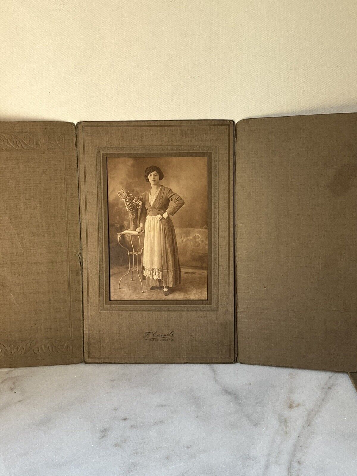 Vintage MCM Cabinet Card Photograph: Young Woman 1900s